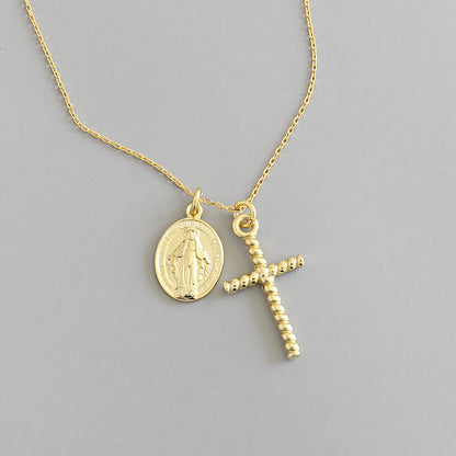 Twisted Cross Religious Faith Tag 925 Sterling Silver Pendant, or Necklace Sold Separately