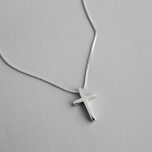 Classic Cross Casual 925 Sterling Silver Necklace