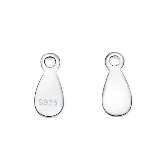 Simple Waterdrop 925 Sterling Silver DIY Charm