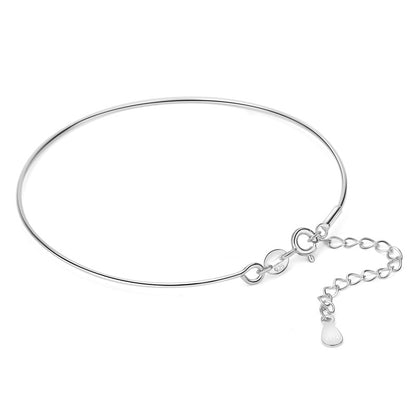 Simple Screw Spiral 925 Sterling Silver Bracelet