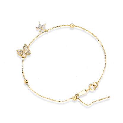 Sweet CZ Butterflies 925 Sterling Silver Bracelet