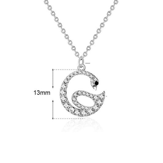 Beautiful CZ Swan 925 Sterling Silver Necklace