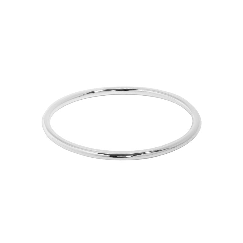 Solid Simple 3.2mm 925 Sterling Silver Bangle