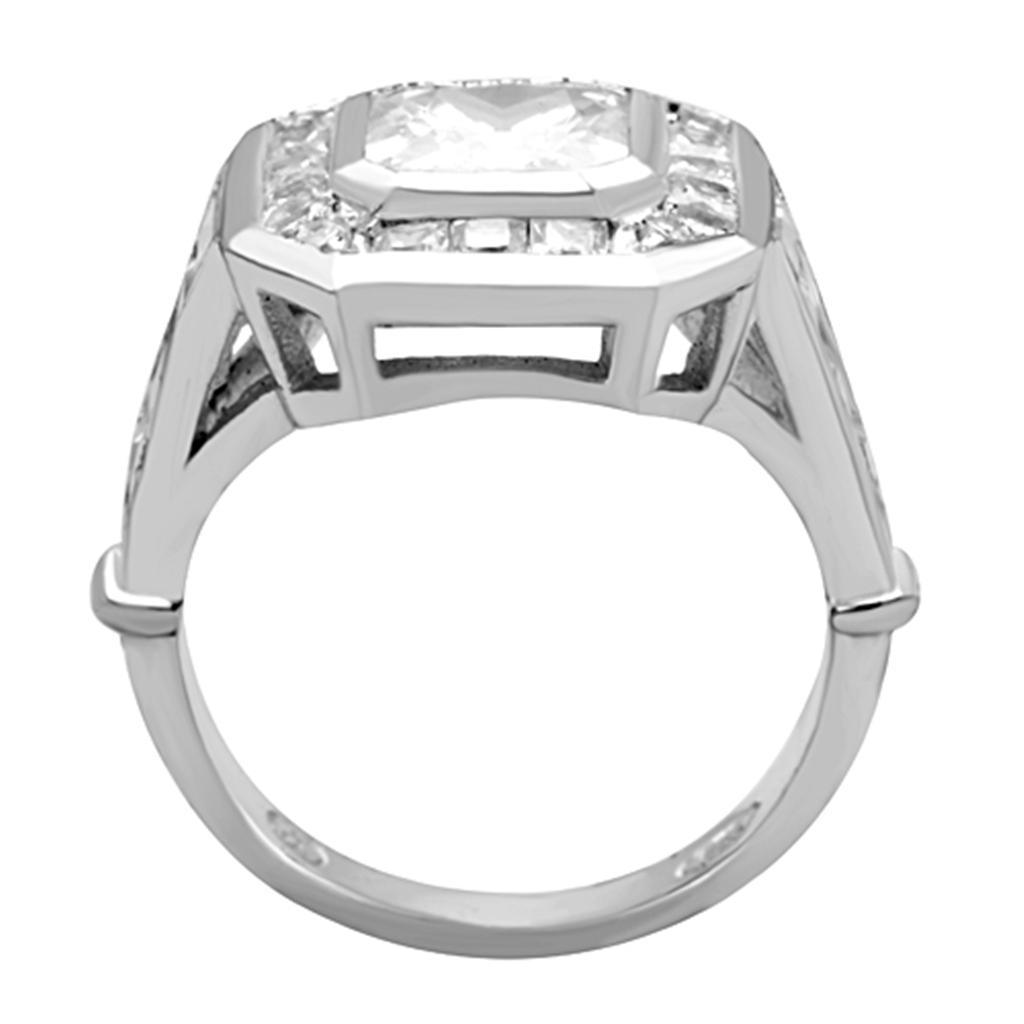 Statement, Engagement, Anniversary 925 Sterling Silver Ring with AAA Grade CZ